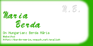 maria berda business card